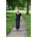 Ilga juoda lininė suknelė „Nida“